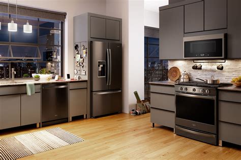 color cabinets and black stainless steel appliances|black stainless steel kitchen cabinets.